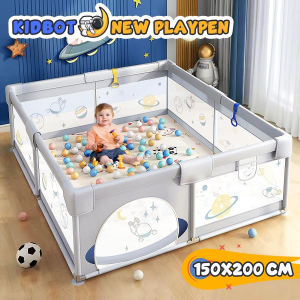 KIDBOT Baby Playpen Play Fence Baby Kids Playground Enclosure Safety Gate Activity Centre Barrier Play Room Yard