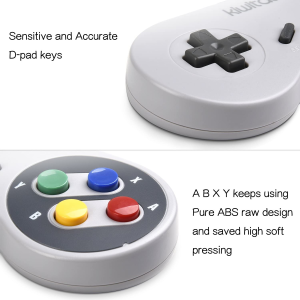 2 Pack Retro SNES USB Super NES Controller,Kiwitata Super Classic PC USB Controller Colorful Gamepad Gamestick Joysticks for Windows PC MAC Retro Pi