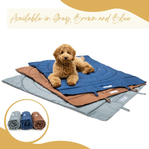 Portable Outdoor Dog Bed Mats – Waterproof & Foldable Pet Bed for Travel, Camping, Grooming & Training – 100X80Cm with Carry Bag – Durable, Washable & Lightweight Dog Mat for Sleeping – Brown