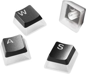 SteelSeries PrismCaps Universal Double Shot PBT Keycaps, White