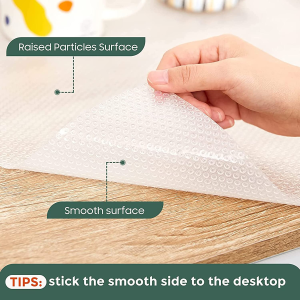 Shelf Liner Non Adhesive Drawer Liner Washable Plastic Cabinet Liners Fridge Liners 17.3 X 197 Inch Cupboard Pad for Kitchen Pantry Refrigerator, 44X500 Cm