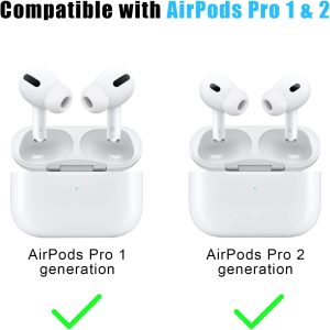 [3 Pairs] Replacement Ear Tips for Airpods Pro and Airpods Pro 2Nd Generation with Noise Reduction Hole, Silicone Ear Tips for Airpods Pro with Portable Storage Box and Fit in the Charging Case(S/M/L)