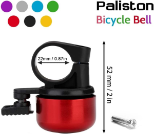 Paliston Bike Bell Bicycle Bell Crisp Sound for Adults Kids Boys Girls Red & Red