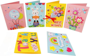 Card Making Kits DIY Handmade Greeting Card Kits for Kids, Christmas Card Folded Cards and Matching Envelopes Thank You Card Art Crafts Crafty Set Gifts for Girls Boys