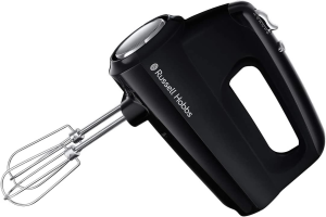 Russell Hobbs RHMX5BLK, Desire Hand Mixer, 5 Speeds plus Turbo Function, 2 Beaters and 2 Dough Hooks, 350W, Easy Storage, Matte Black