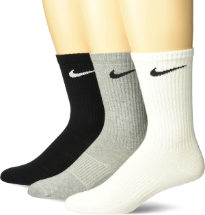 Nike Unisex Training Socks 3 Pairs Lightweight Crew