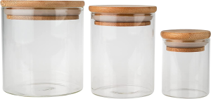 【AU Stock】 Empty 22 Piece Bamboo Spice Jar Starter Pack with Wooden Lids Glass Food Storage Jars with Bamboo Lids | 3 Sizes Included 12 X 75Ml, 6 X 250Ml, 4 X 500Ml