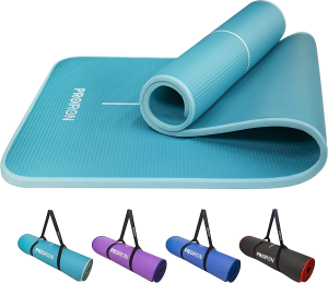 PROIRON Yoga Mat Eco Friendly NBR All-Purpose 10Mm Thick Non-Slip Exercise Mat High Density Anti-Tear Pilates Mat with Carrying Strap for Yoga Pilates and Gymnastics – 183Cm X 66Cm X 1Cm – 4 Colours(Only Official Brand : PROIRON)