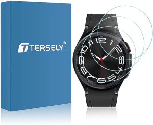 T Tersely (3 Pack) 9H Hardness Tempered Glass Screen Protector for Samsung Galaxy Watch 6 / Watch 5 / Watch 4 (44MM), Screen Protector Film Guard for Samsung Galaxy Watch