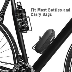 QUMOX 2X Water Bottle Cages Holder – Lightweight Alloy Aluminum for Bike Black