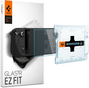 SPIGEN EZ Fit Glas.Tr Anti-Glare Screen Protector Designed for Steam Deck Slim 9H Tempered Glass [1-Pack] – Clear