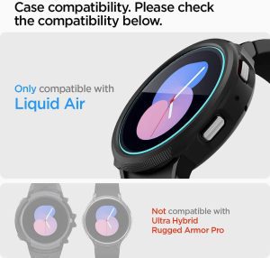 SPIGEN EZ Fit Glas.Tr Slim Screen Protector Designed for Samsung Galaxy Watch 5/4 (40Mm) 9H Tempered Glass Screen Protector [2-Pack] – Clear