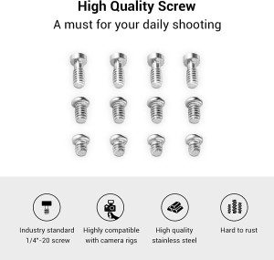 SMALLRIG Allen Wrench Screw 1/4″ Screws Accessories Tool (12Pcs/Pack) – 1713