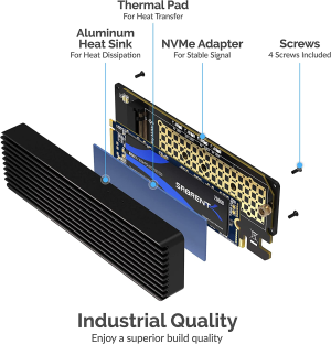 Sabrent Nvme M.2 SSD to Pcie X16/X8/X4 Card with Aluminum Heat Sink (EC-PCIE)