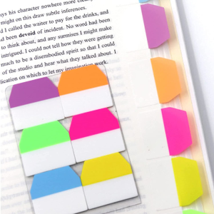 VANRA 1200 Pieces Sticky Index Tabs 1 Inch File Tabs Page Markers Flags Colored Page Notes Sticker Writable Labels for Bookmarks, Classify Files, 10 Sets