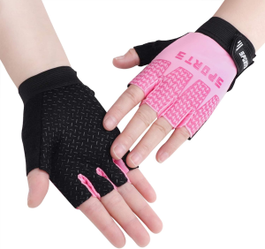 Kids Half Finger Cycling Gloves Mittens Breathable Non Slip Fingerless Bike Riding Gloves Shockproof Sports Training Gloves UV Protection Outdoor Skateboard Gloves for Boys Girls 6-10Y