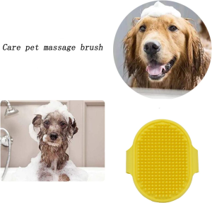 Dog Brush & Cat Brush,2 Pack Grooming Pet Shampoo Brush,With Adjustable Ring Handle Slicker Dog Grooming Brush, Suitable for Long Short Haired Pet