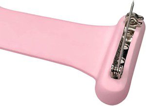 Theapro Fob for Apple Watch Clip-On Strap Band 38/40/41/42/44/45Mm, Suitable for Nurses, Midwives, Doctors, Health Care Personnel, Hikers, Soft Silicone for Iwatch Series 8/7/Se/6/5/4/3/2/1(Black+Pink)