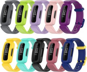 Bands Compatible with Fitbit Ace 3 for Kids Colorful Silicone Watch Strap Accessories Replacement Wristbands for Ace 3 for Boys Girls