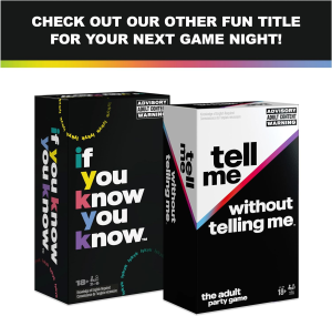 Spin Master Games Tell Me without Telling Me – the Viral Trend, Now a Hilarious Party Game for Bachelorette, College, Birthdays, & More, for Adults Ages 18 and up (6064469)