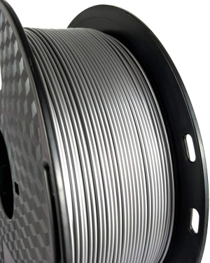 Silver PETG Filament 1.75Mm 1KG 3D Printer Filament 2.2Lbs Spool Metaillic Metal Silver 3D Printing Materials Fit Most FDM Printer