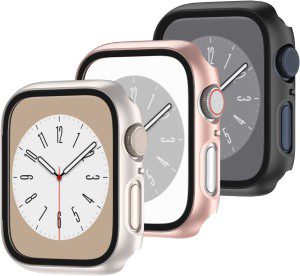 Yjlink (3 Packs) Case with Screen Protector for Apple Watch 40Mm SE Series 6 Series 5 Series 4,With Hard PC Protective Bumper and Ultra-Thin Face Cover for Iwatch SE Series 6 5 4 40Mm (Rosegold+Pink+Starlight)