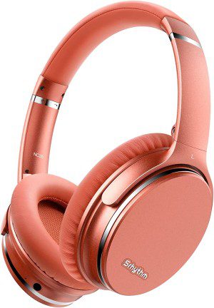 Srhythm NC35 Noise Cancelling Headphones Wireless Bluetooth 5.3, Fast Charge Over-Ear Lightweight Headset with Microphones,Mega Bass 50+ Hours’ Playtime