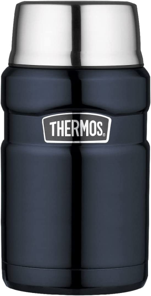 Thermos Stainless King Vacuum Insulated Food Jar, 710Ml, Midnight Blue, SK3020MBAUS & Stainless King Vacuum Insulated Food Jar, 470Ml, Midnight Blue, SK3000MBAUS