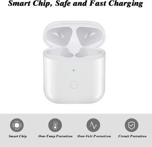 Wireless Charging Case for Airpods – Airpod Charging Case Replacement Compatible for Airpods 1 2 with Bluetooth Pairing Sync Button, Airpods Charger Case 1/2 Generation, No Air Pods