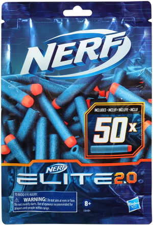 Nerf Elite 2.0-50 Dart Refill Pack – Compatible with All Nerf Elite Blasters – Outdoor Games and Toys for Kids & Hasbro Nerf Elite 2.0 – Commander RD-6 Blaster