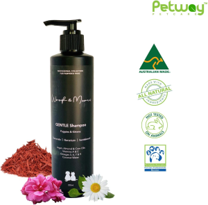 Woof & Meow Premium Natural Gentle Shampoo for Puppies & Kittens (250Ml) | Contains Coconut Water, Argan Oil, Almond Oil, Corn Oil, Cedarwood, and Sandalwood