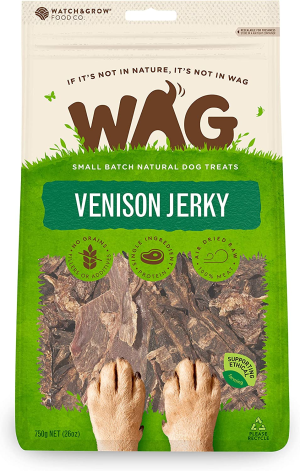 Venison Jerky 200G, Grain Free Hypoallergenic Natural New Zealand Made Dog Treat Chew, & Breeds