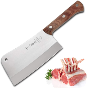 SHI BA ZI ZUO Heavy Duty Cleaver Butcher Knife for Chopping Bones