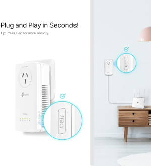 Tp-Link AV1300 Gigabit Passthrough Powerline Wi-Fi Kit – Plug and Play, Homeplug AV2 , AC1200 Dual-Band Wi-Fi, Onemesh Supported, 3 × Gigabit Ports, Extra Power Socket (TL-WPA8631P KIT)