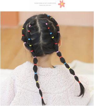 2000pcs Elastic Rubber Hair Ties Hair Band Ropes Women’s Ponytail Holder Small Baby Toddler Rubber Bands Elastic Multi Color for Kids Girls Hair Value Pack (#2)