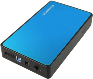 Simplecom SE325 Tool Free 3.5″ SATA HDD to USB 3.0 Hard Drive Enclosure Blue