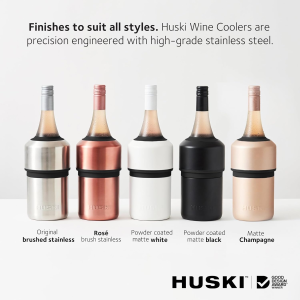 Huski Wine Cooler | Premium Iceless Wine Chiller | Keeps Wine Cold up to 6 Hours | Award Winning Design | New Wine Accessory | Fits Some Champagne Bottles | Perfect Gift for Wine Lovers (Champagne)