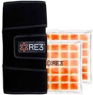 RE3 Ice Compression Pack for Knee, Arm & Leg – Powerful & Effective Cold Compression Cryotherapy Wrap for Chronic Pain, Knee Replacement, Orthopaedic Surgery, Tendinitis, Sports Injury, Swelling – 2 X Ice Core Blankets (Extra Length)