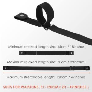 Slowton No Buckle Belt – 4 PCS Adjustable Elastic Buckle Women’S Belt for Trousers and Skirts, Invisible Stretch Waist Belt for Jeans Pants