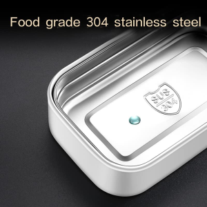 Kitment Bento Box, Stackable Lunch Boxes, 304 Stainless Steel Lunch Container for Adults Kids, Leakproof Dishwasher Microwave Safe, with Utensils Spoon, Fork, Chopsticks, Bag