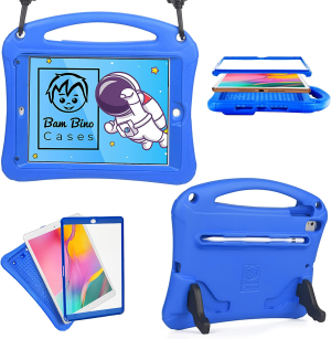 Bam Bino Space Suit Case for Ipad Air 1/ Ipad Air 2 Case for Kids, Ipad 5Th/ Ipad 6Th Generation Case for Kids, Ipad Pro 9.7 | Protective Screen Guard, Shoulder Strap, Pencil Holder, Eco-Mailer