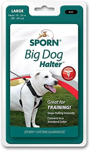 Sporn Big Dog Original Training Dog Halter Black Large