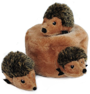 Zippypaws ZP053 Zippy Burrow Hedgehog Den 17.7 X 17.7Cm, Brown, Burrow Size: 7 X 7 X 4 In