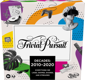 Trivial Pursuit Decades – 2010 to 2020 Game – Questions Reflect Culture and Trends from the 2010S – 6 Categories – 1800 Triva Questions – 2-6 Players – Adult Party Board Games – F2706 – Ages 16+