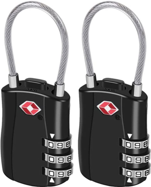 TSA Approved Luggage Combination Locks, T Tersely (2 Pack) Combination Padlock with Alloy Body TSA Lock Password Lock for Travel Bag, Suit Case, Lockers, Gym, Bike Locks or Other