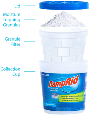 Damprid Refillable Moisture Absorber, Fragrance Free, 300 G