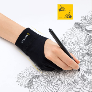 XENCELABS, Artist Glove, Drawing Glove Left Right Hand for Drawing Tablet, 2 Finger Glove for Drawing