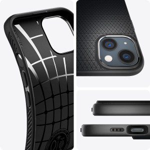 SPIGEN Liquid Air Case Designed for Apple Iphone 13 Mini (2021)[5.4-Inch] Soft TPU Armor Slim Cover – Black