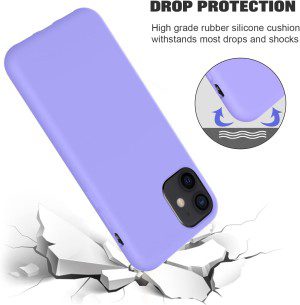 ZUSLAB Iphone 11 Case, Liquid Silicone Anti-Scratch Gel Rubber Shockof Full Tection Soft Microfiber Lining Cover for Apple (2019) – Purple