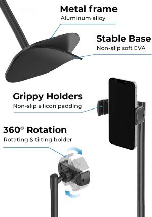 Cooper Chatstand, Height Adjustable Mobile Phone Stand for Desk | Mobile Phone Holder Stand for Office, Desk Phone Stand for Recording, Iphone Stand for Desk Accessories for Women, Iphone Holder